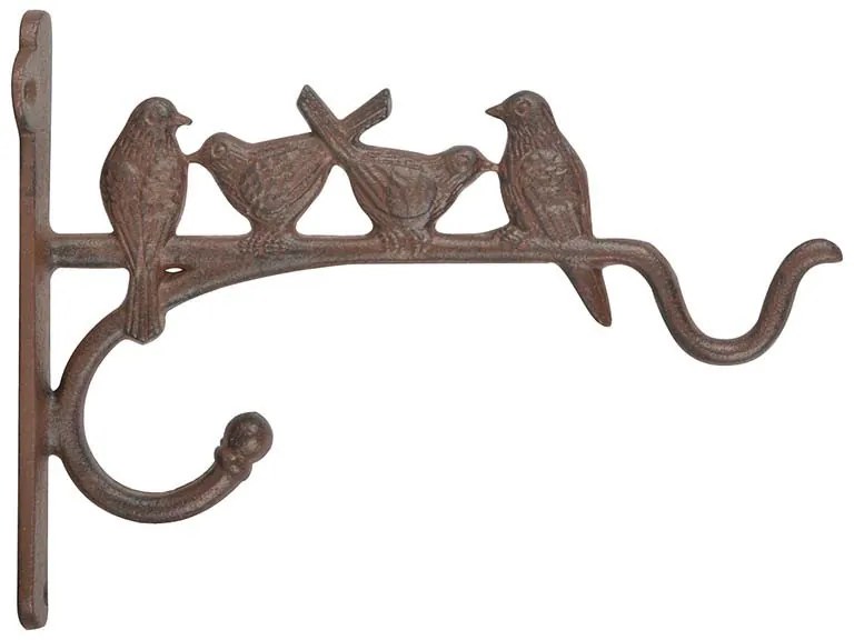 Öntöttvas madaras virágtartó konzol, 25 cm