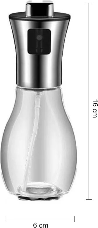 Olaj adagoló permetezővel 200 ml - ezüst