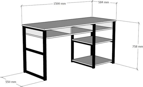 Emro íróasztal, 150 cm – TR835PUQ3826