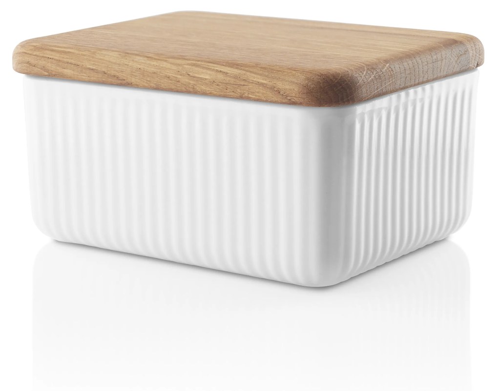 Nordic kitchen porcelán vajtartó, tölgyfa fedővel, Legio Nova - Eva Solo