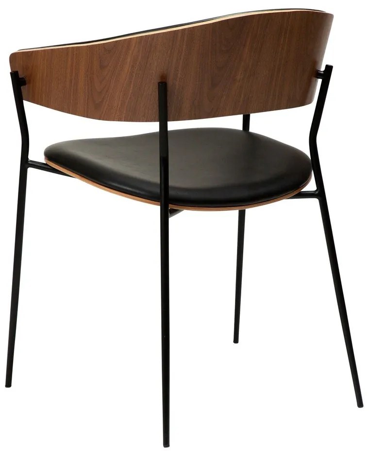 Fekete-sötét natúr színű karfás étkezőfotel Crib – DAN-FORM Denmark