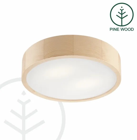 Mennyezeti lámpa NATURAL 2xE27/60W/230V, átmérő 37,5 cm, fenyő