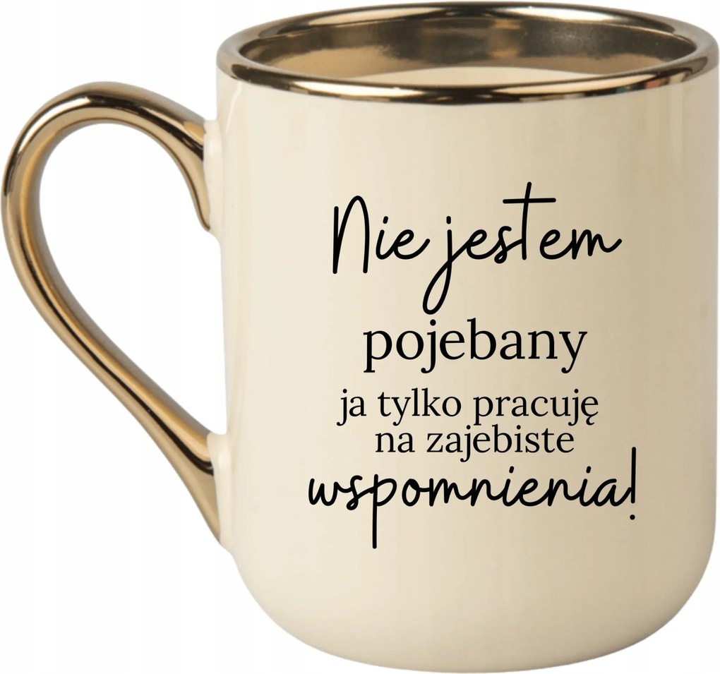 Bögre Elegáns Bézs Arany Rant Vicces Ajándék Nem Vagyok P*****