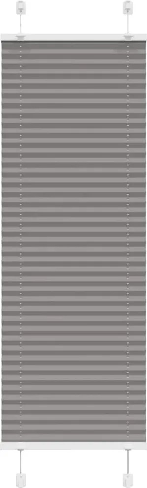 vidaXL pliszírozott redőny antracit 45x150 cm szövetszélesség 44,4 cm