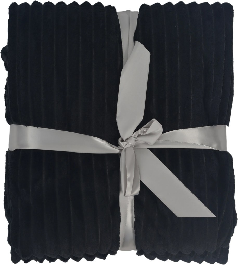 Koc 150x200 Fekete Puha Meleg Kanapéra Pléd Ágytakaró Ajándéknak