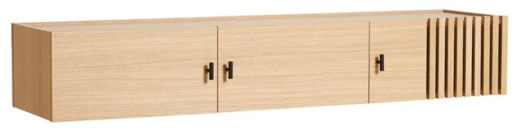 Fali komód "Array", 150 x 53 cm, 2 változat - Woud Variáns: tölgyfa, fekete