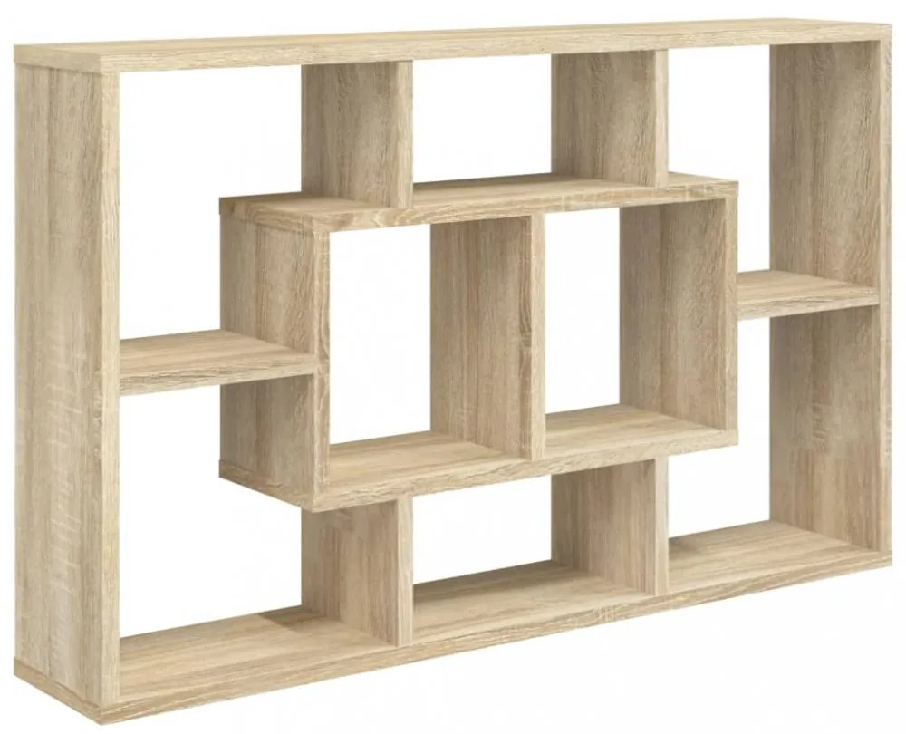 sonoma tölgy szerelt fa fali polc 85 x 16 x 52,5 cm