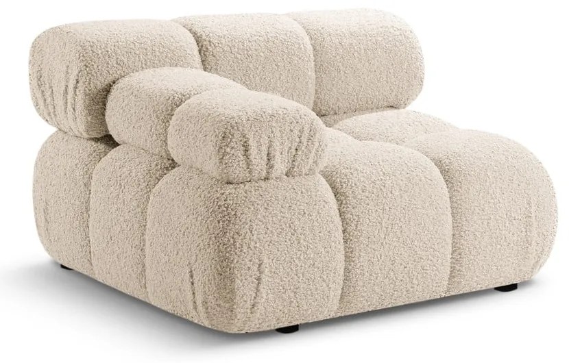 Bézs buklé kanapé modul (bal oldali) Bellis – Micadoni Home