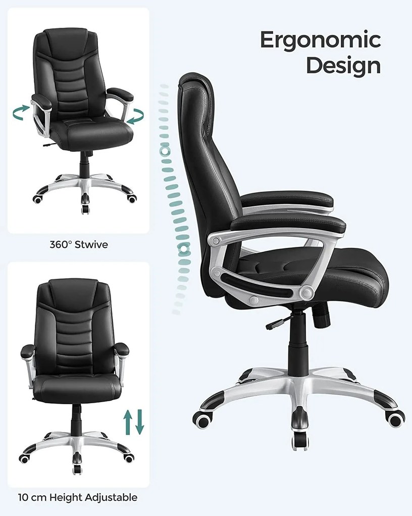 Ergonomikus irodai szék, állítható magasságú forgószék