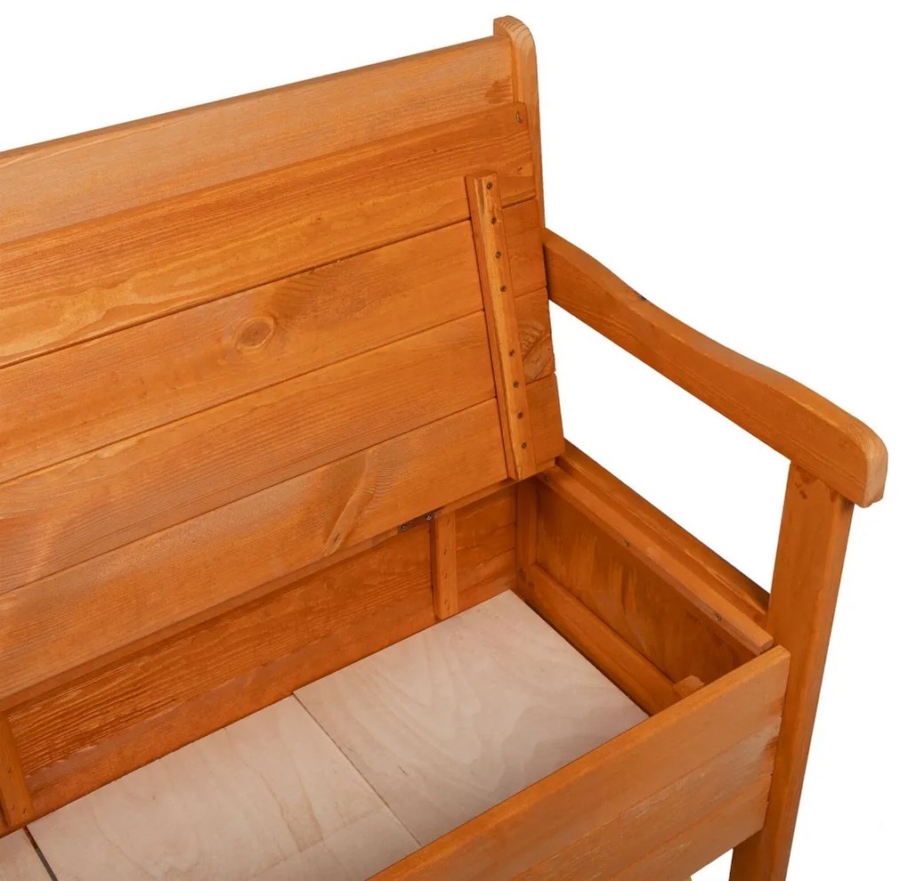 Kerti pad Barna 119 x 76 x 44cm Tömör fenyőfa