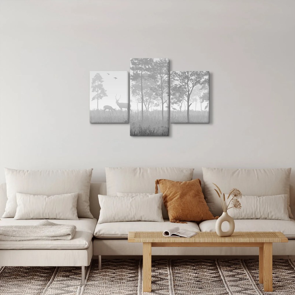 Kép - rét szarvasokkal (90x60 cm)