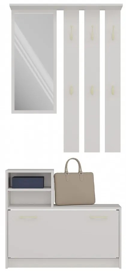 GAR előszobafal, 85x180x24 cm, kasmír