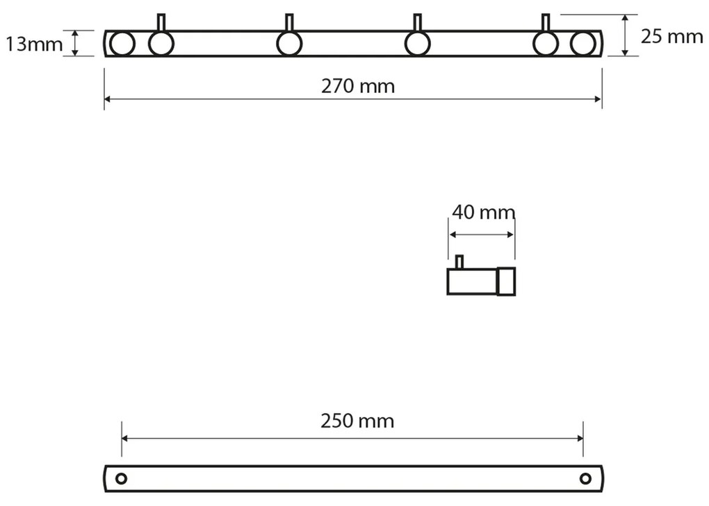 SAPHO XB202 X-Round Black négyhorog, fekete