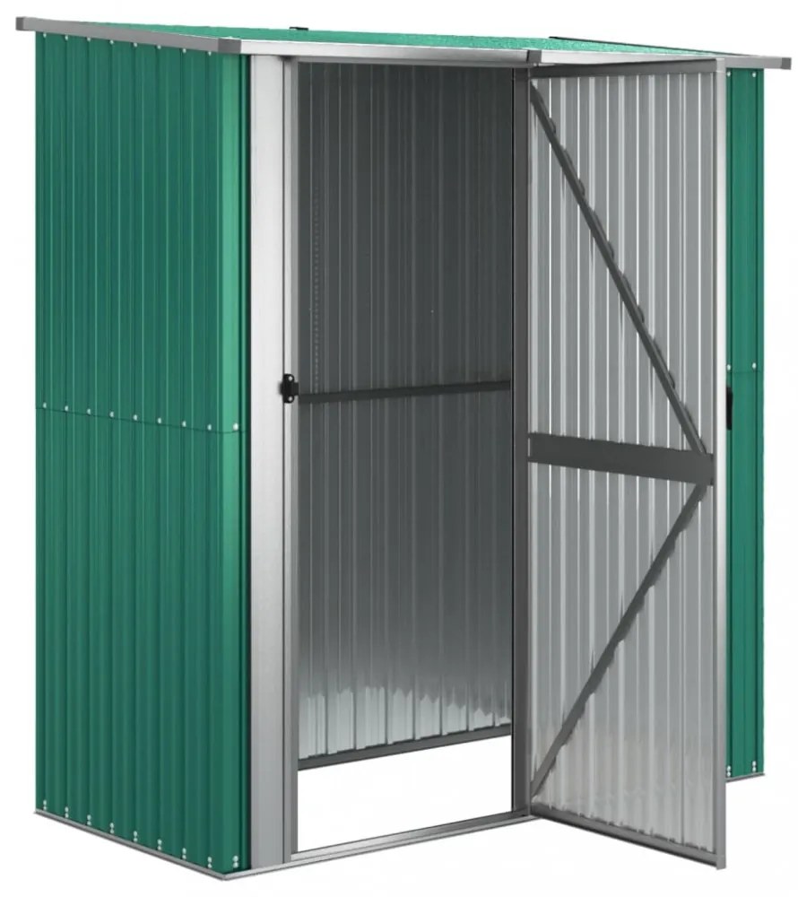 zöld horganyzott acél kerti fészer 180,5 x 97 x 209,5 cm