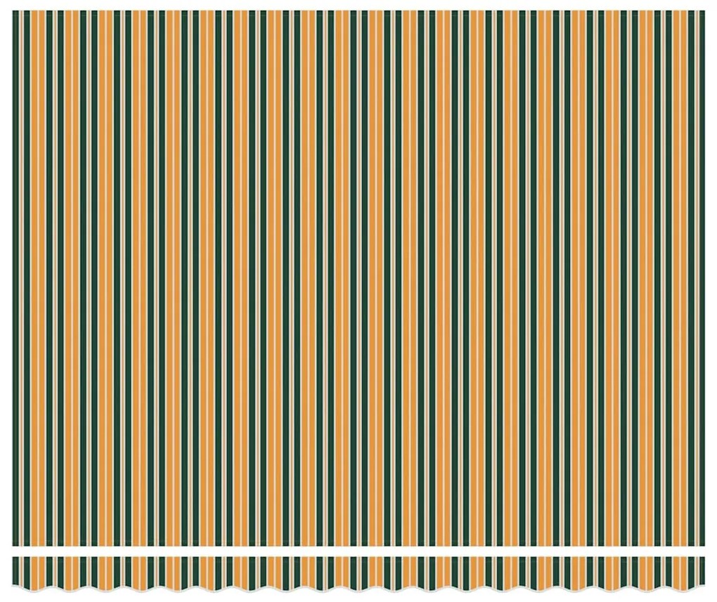 Behúzható napellenző Zöld és sárga 400 ×300 cm szövet