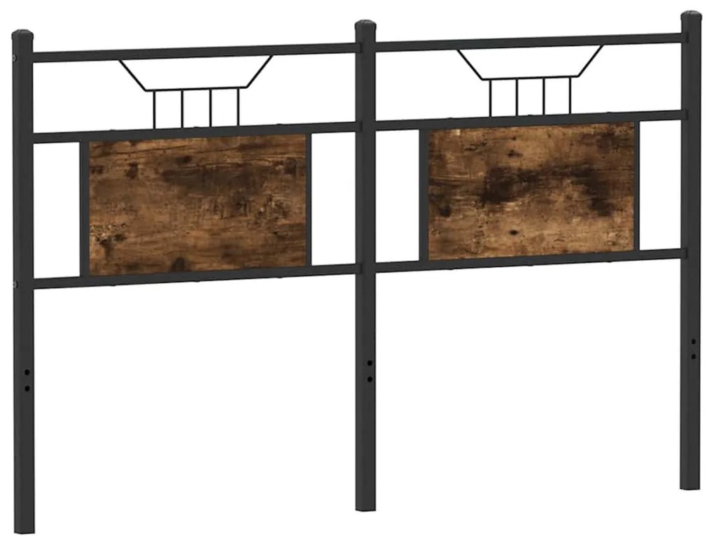 füstös tölgy színű szerelt fa és acél fejtámla 137 cm