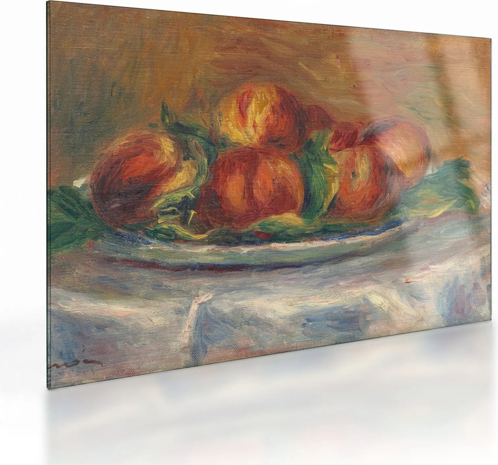 Üveg kép - Auguste Renoir, Peaches on a Plate, reprodukciók (70x50 cm)
