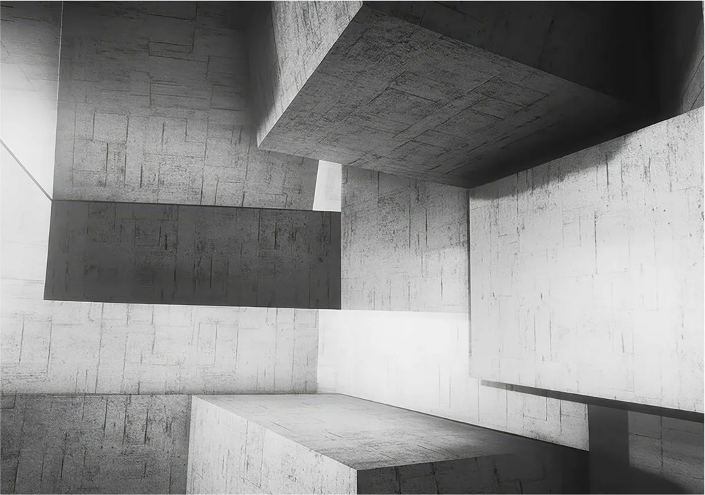 Fotótapéta Flizelin Fal a Hálószobába Geometrikus szobrok 208x146