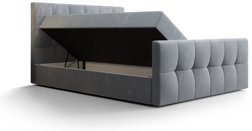 Franciaágy  Boxspring 140 cm Macheta (bézs) (matraccal és tárolóhellyel). Akció -21%. 1046718