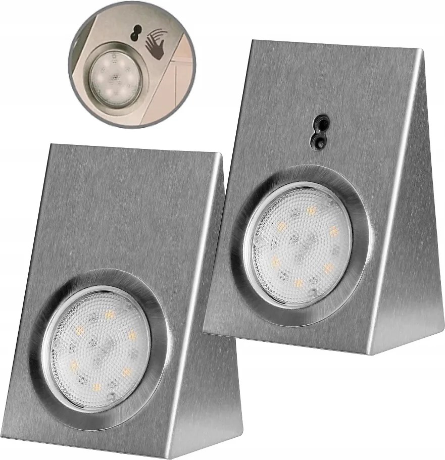 LED-es falsík alatti lámpatest szett 2,5W 180lm 4000K érintésmentes kapcsolóval