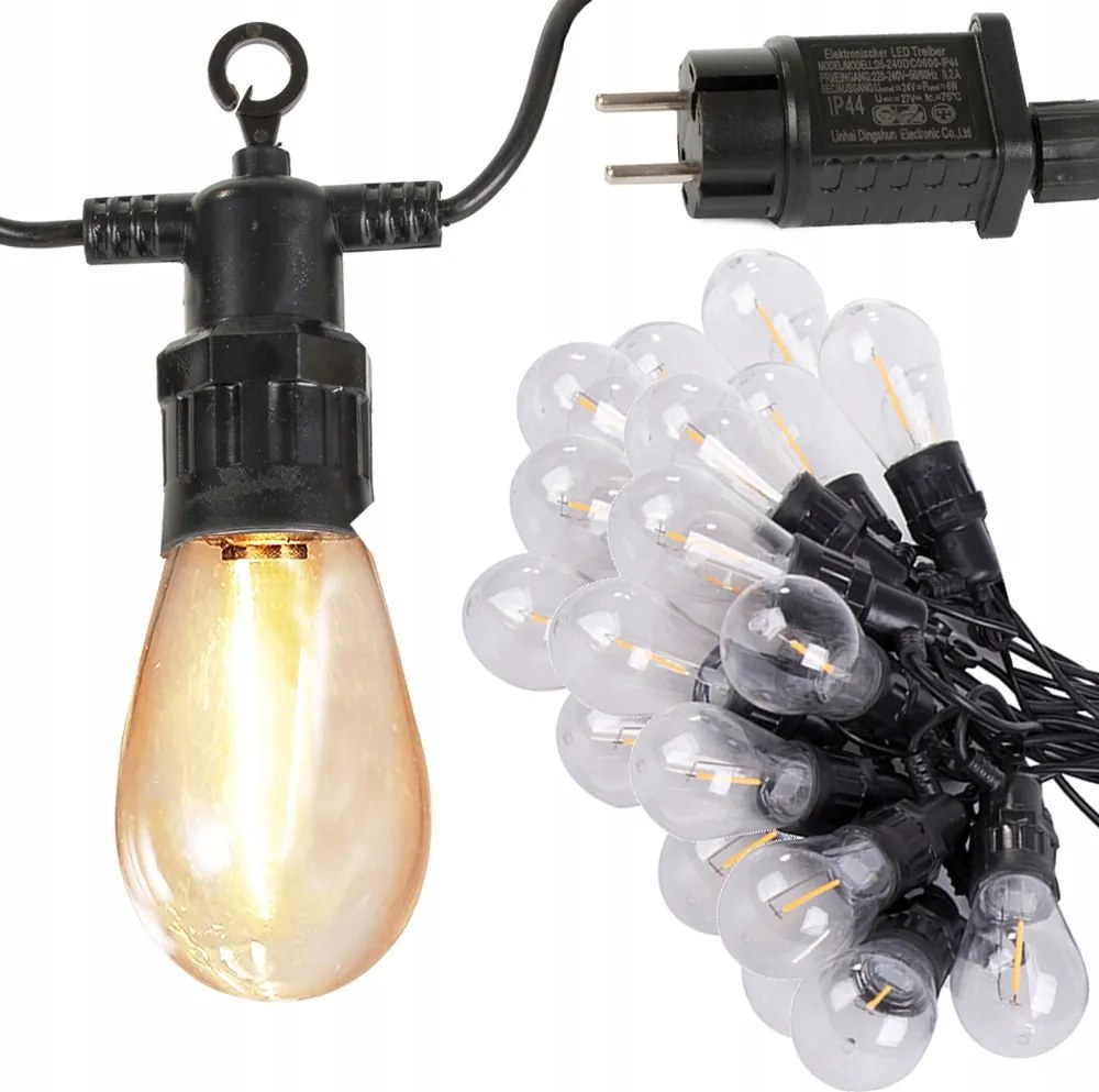 LED kerti fényfüzér LUCENT, 20 m