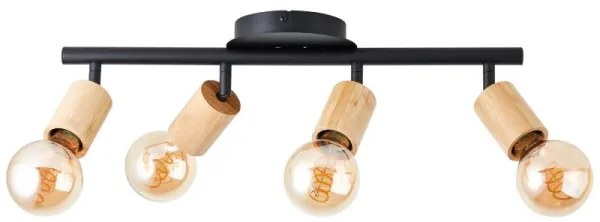 Brilliant - bambusz spotlámpa, 4x E27 foglalat, max. 28 W, 230 V