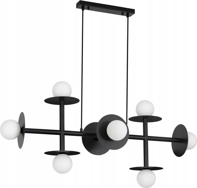 Függő mennyezeti lámpa Pielo fekete csillár az asztal felett XX