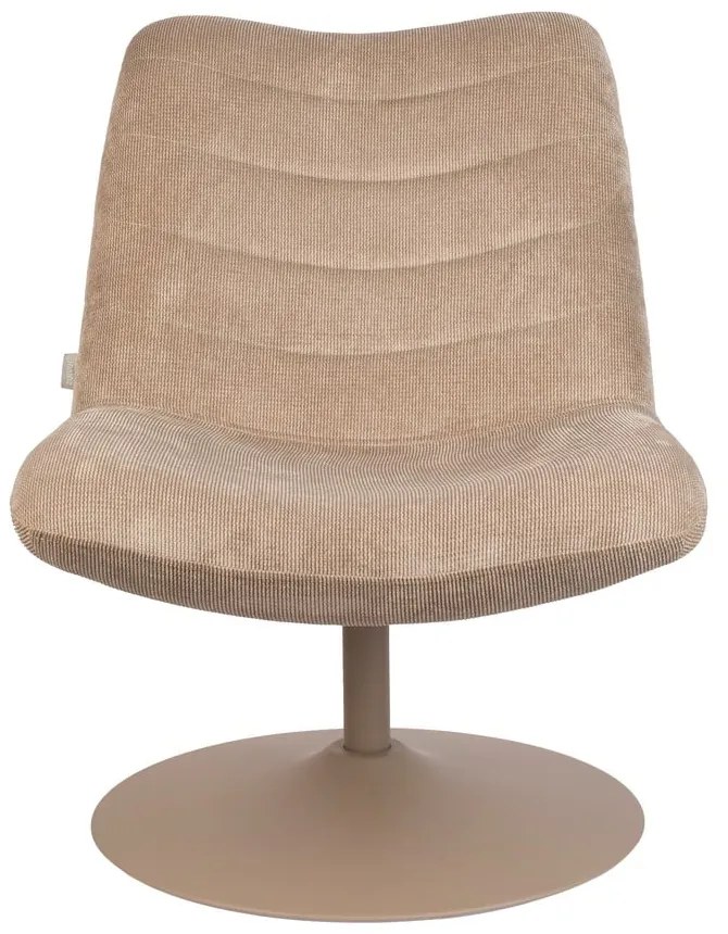 Bézs bársony fotel Bubba – Zuiver