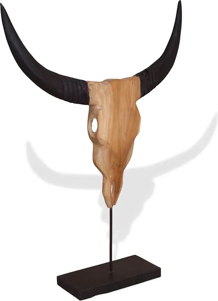 vidaXL Bikakoponya szobor teak 66x15x88 cm