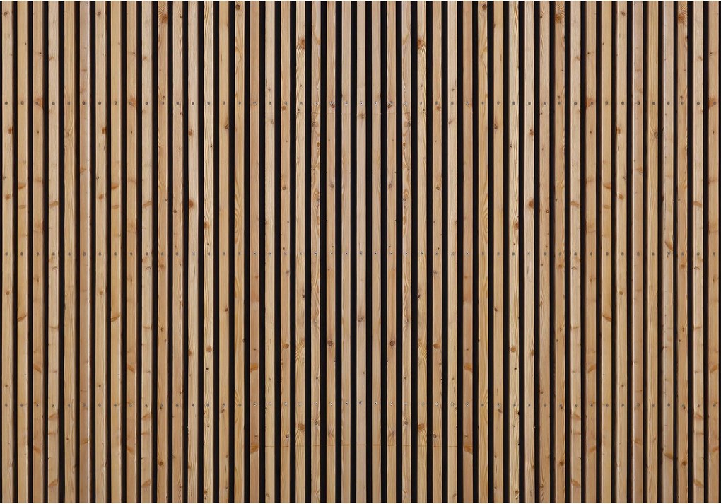 Fotótapéta Fa lamellák Sötét 250x175 Minimalizmus Elegancia +ragasztó
