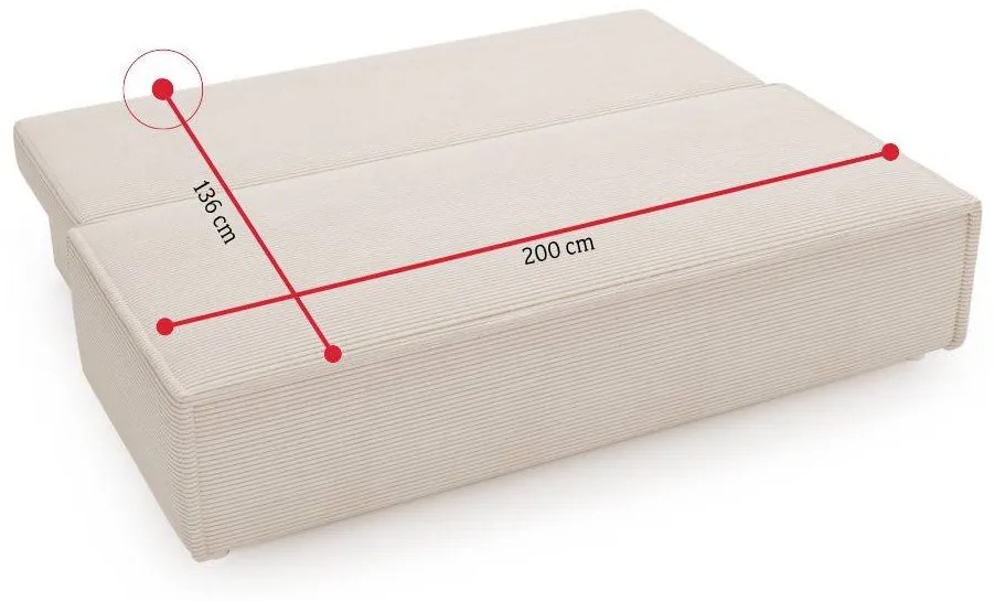 LULA kinyitható kanapé, 198x90x90, zoom 20