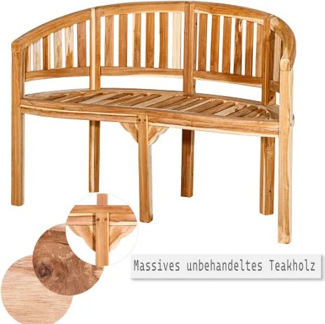 Teakfa kerti pad 2 személyes 120 cm