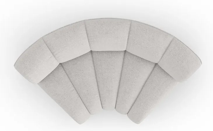 Világosszürke zsenília kanapé modul (variálható sarok) Lupine – Micadoni