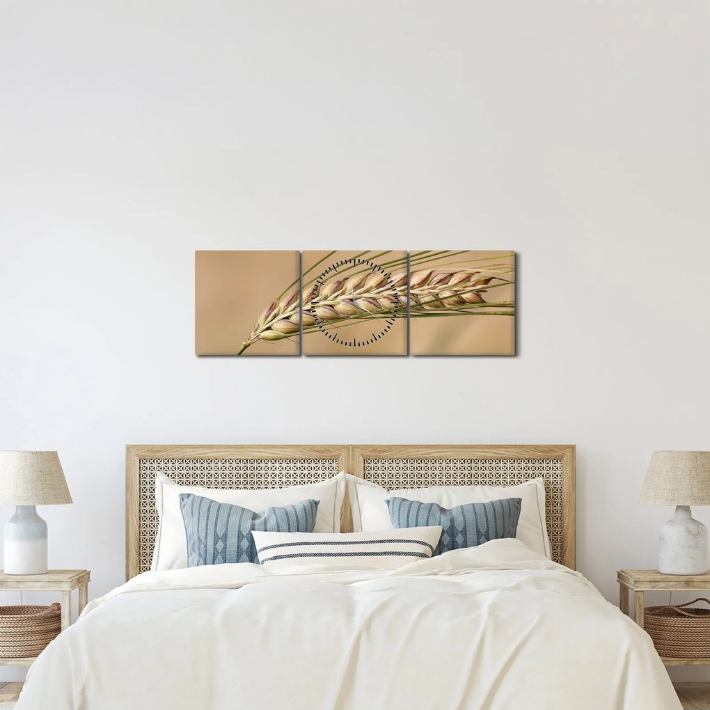 Kép - Búza (órával) (90x30 cm)