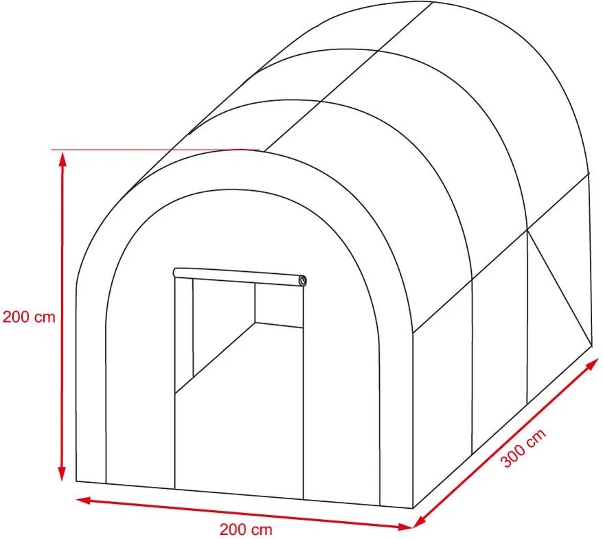 Avenberg nagy kerti fóliasátor 3,0 m