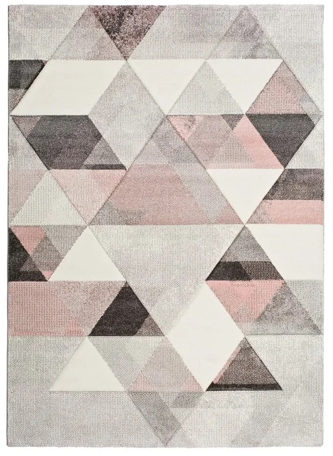 Pinky Dugaro szürke-rózsaszín szőnyeg, 60 x 120 cm - Universal