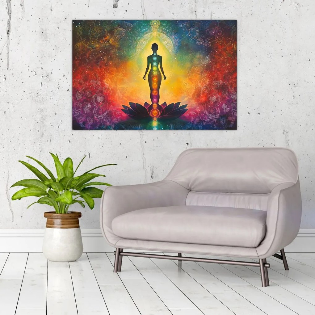 Kép - Nő és csakrák (90x60 cm)