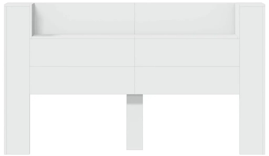 Fejtámla LED -es lámpákkal Fehér 180 x 16,5 x 103,5 cm Faanyag