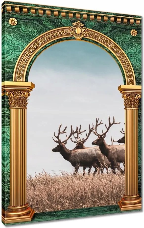 Vászonkép 80x120 Szarvasok felhője