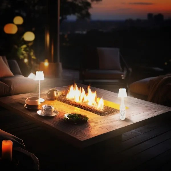 Briloner 7510016 - LED RGBW dimmelhető asztali lámpa CALIDA 2,5W/5V IP44 1200 mAh fehér