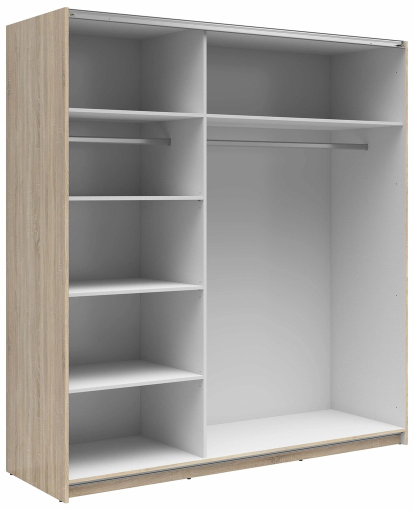 Ruhásszekrény tolóajtókkal Tetrix 25 (szonoma tölgy) (tükörrel). 1098514