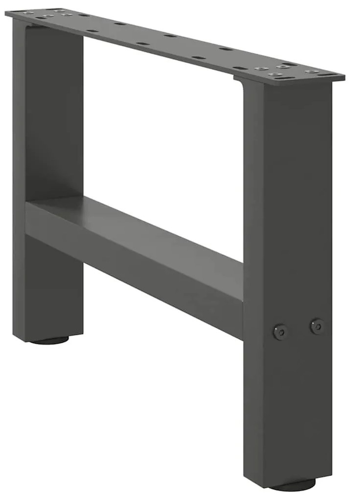 2 db antracitszürke acél dohányzóasztal láb 50x(30-31) cm