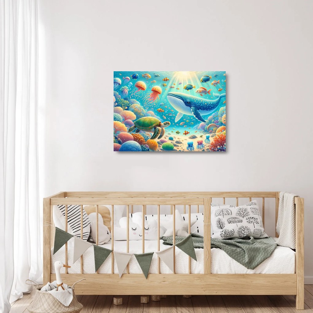 Üveg kép - A világ a víz alatt (70x50 cm)