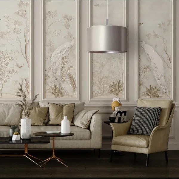 Duolla - Csillár zsinóron CANNES 1xE27/15W/230V á. 45 cm ezüst