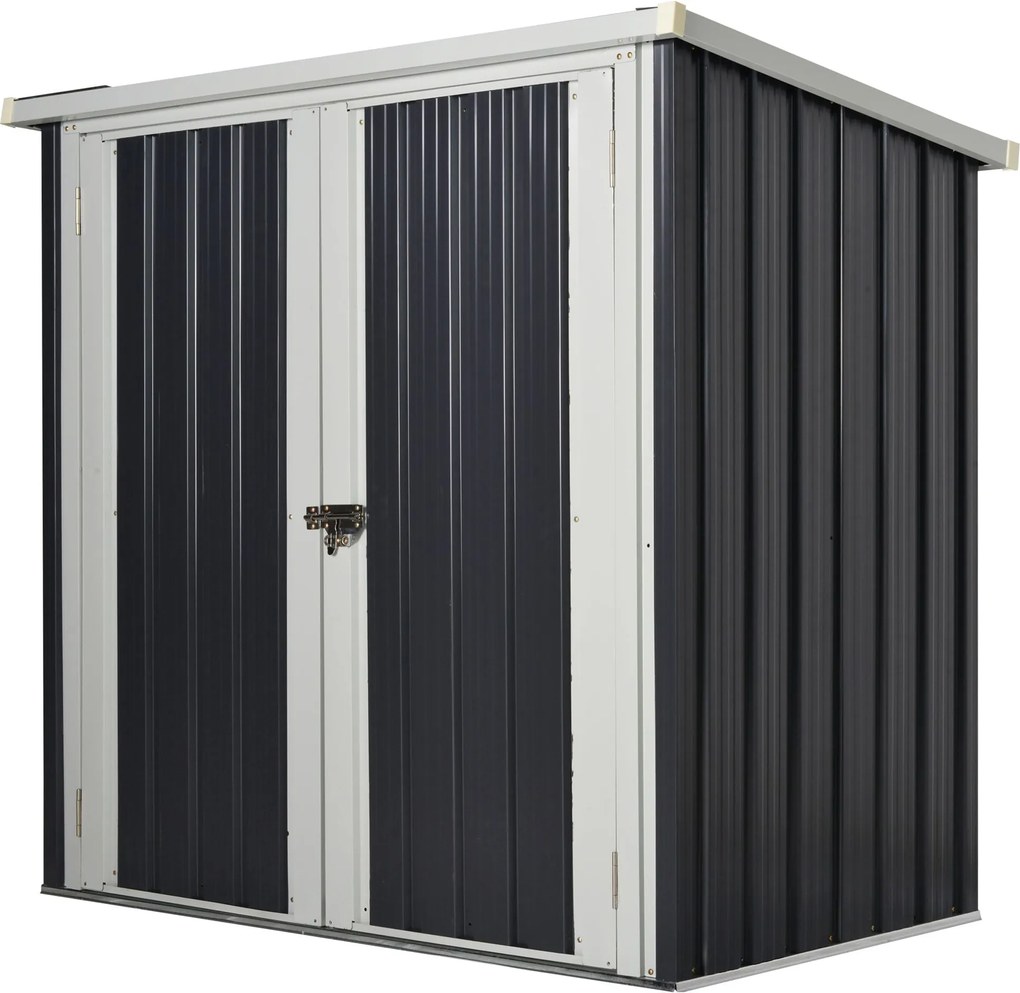 Outsunny Kültéri Kertiszerszám Tároló Sátor 1,26 m² 147x86x134 cm Fém Kertiszerszám Sátor 2 Ajtóval és Zárral a Teraszon | Aosom