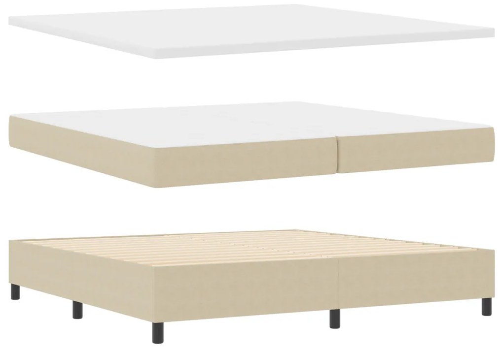 Boxspring Ágy Matraccal és LED Fénnyel Zöld Szürke 200x200 cm Kordbársony
