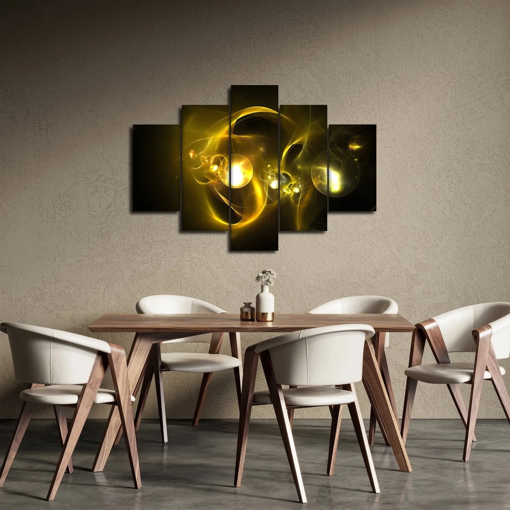 Absztrakt kép sárga gömbök (150x105 cm)