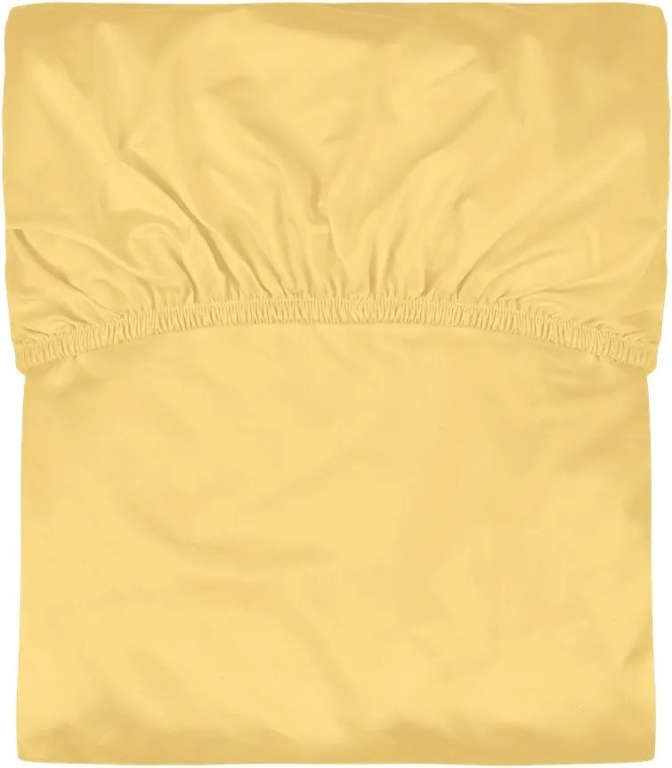 Sárga gumis pamut lepedő 180x200 cm Oba – noo.ma