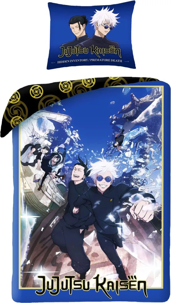 Jujutsu Kaisen Blue Energy ágyneműhuzat 140×200cm, 65x65 cm microfibre