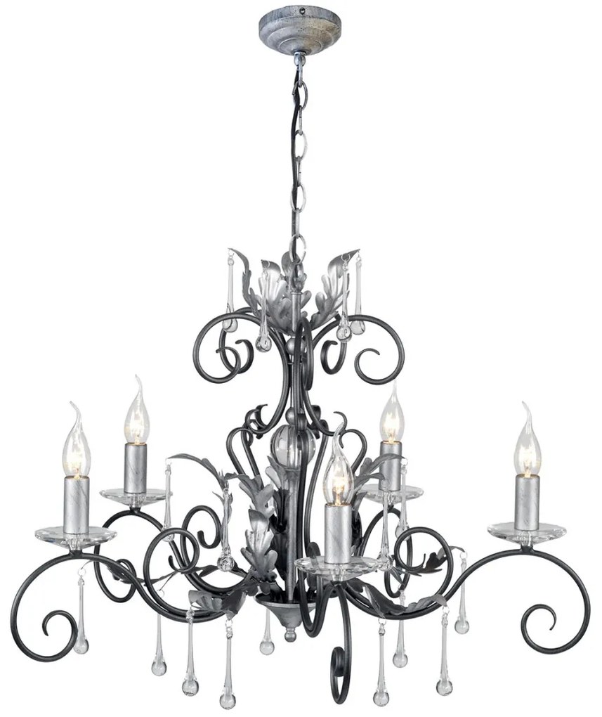 Elstead Lighting AMARILLI AML5-BLK-SILVER Csillár 5x60W/E14